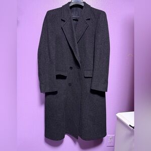 Adolfo Charcoal Gray Wool Coat